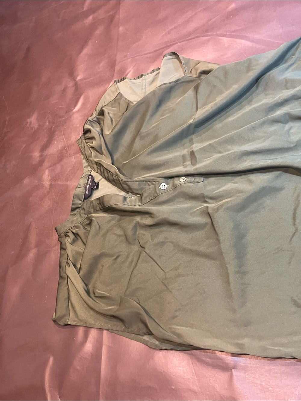 Banana Republic Olive Green Sleeveless Henley Camisole